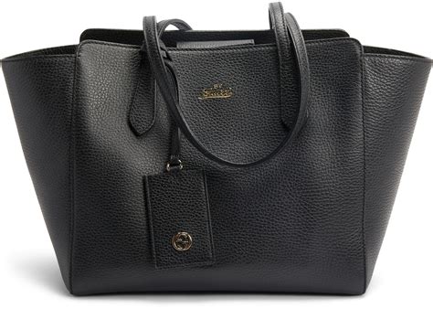 gucci swing small black tote|genuine Gucci tote.